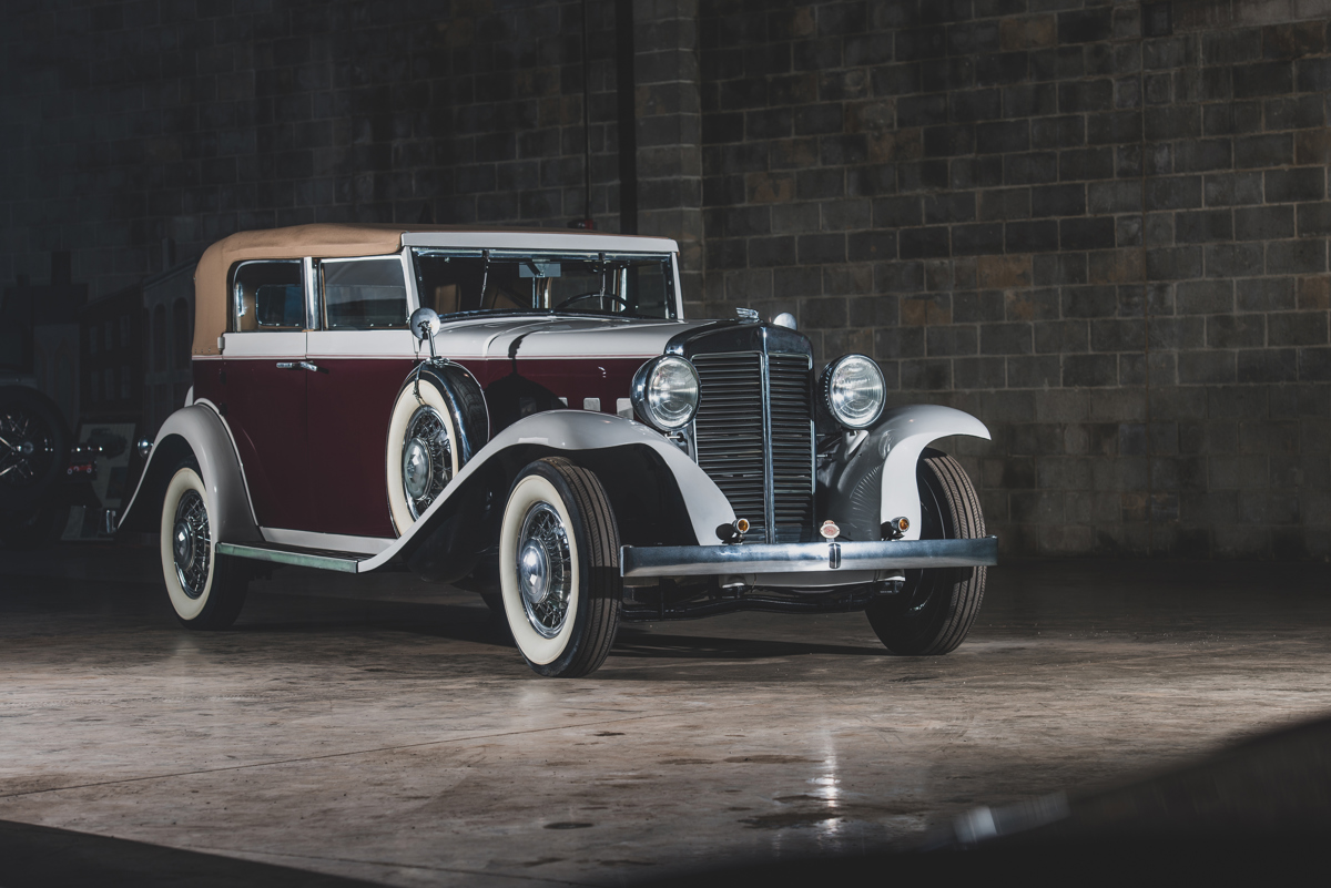1931 Marmon Sixteen Convertible Sedan by LeBaron offered at RM Sotheby’s The Guyton Collection live auction 2019