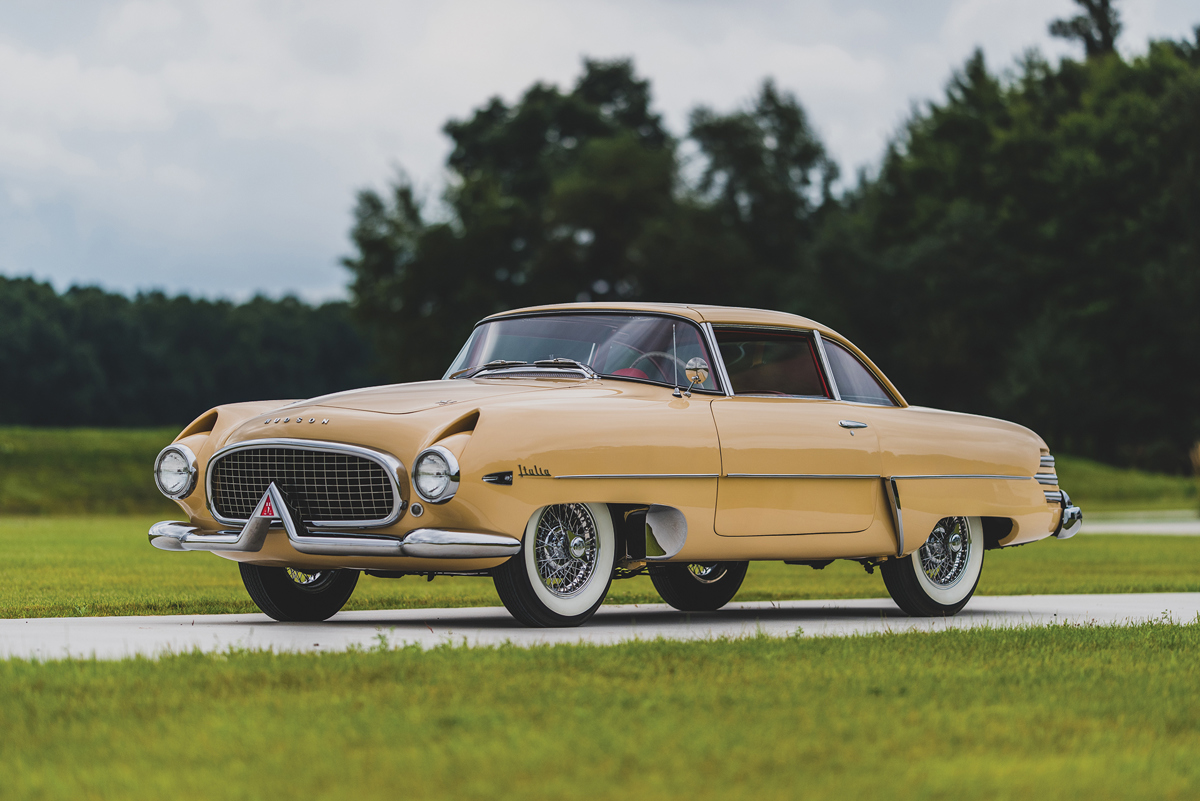 1955 Hudson Italia by Touring offered at RM Sotheby's The Elkhart Collection live auction 2020
