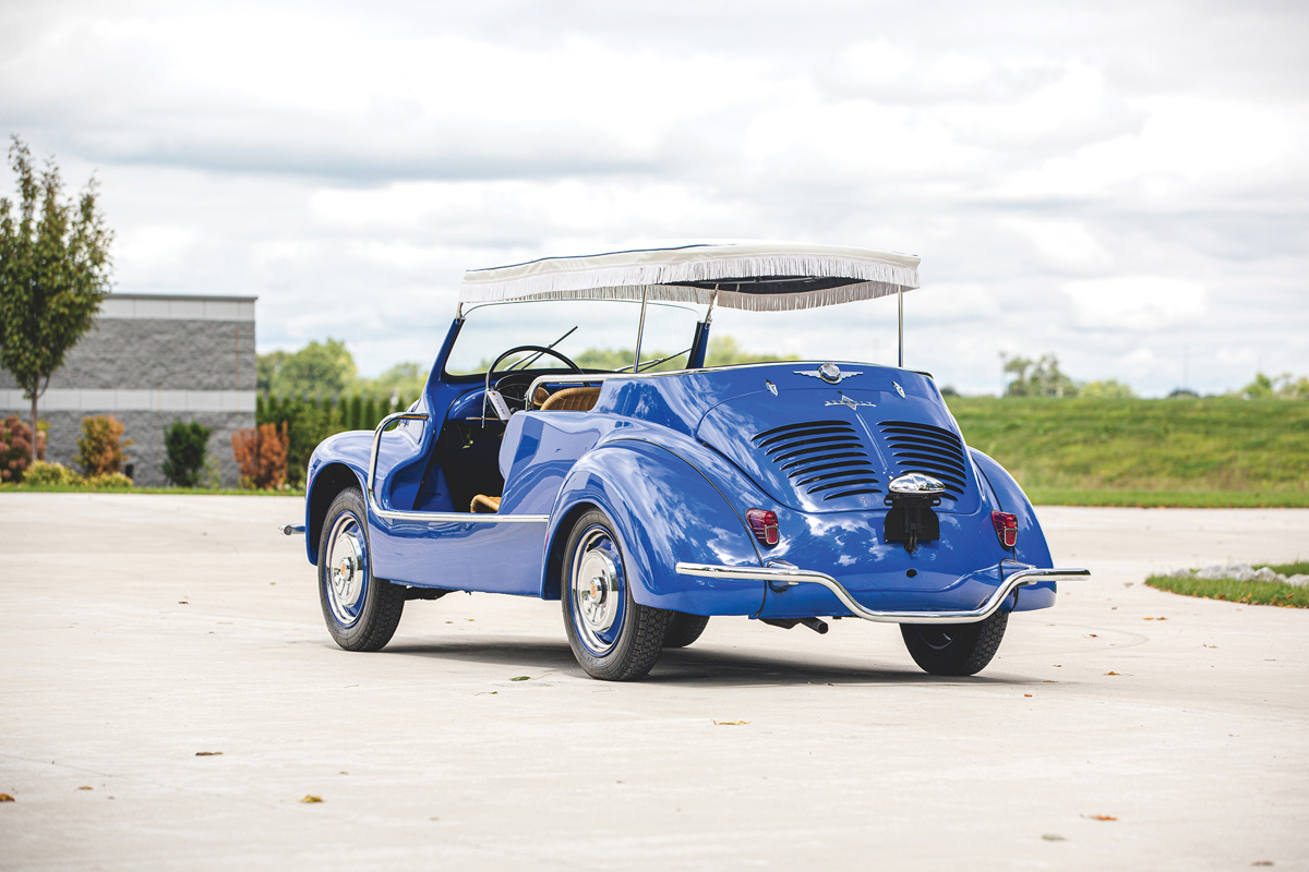 Rear of 1961 Renault 4CV Jolly by Ghia offered at RM Sotheby's The Elkhart Collection live auction 2020