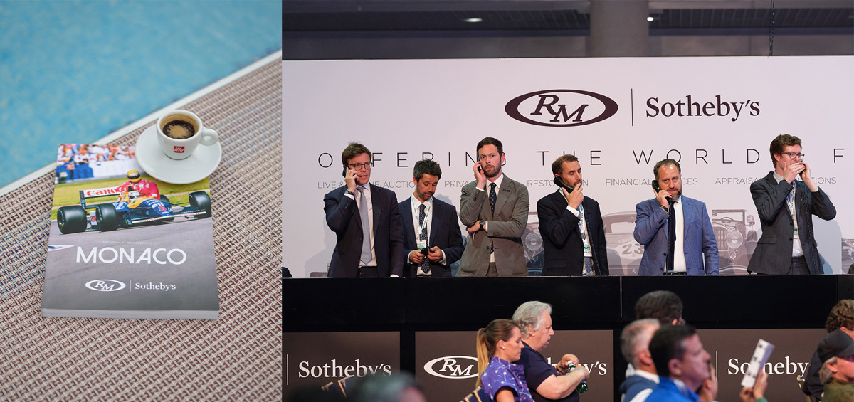 Telephone desk at RM Sotheby's Monaco Live Auction 2022
