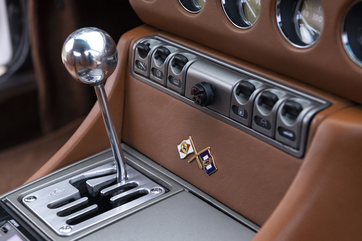 Gearshift of Sergio Pininfarina’s 1995 Ferrari 456 GT offered in RM Sotheby’s Monaco live auction 2022