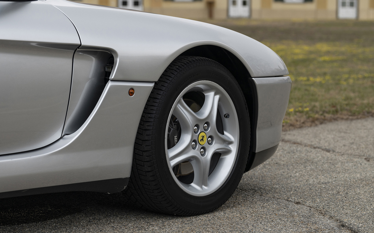 Rear tire of Sergio Pininfarina’s 1995 Ferrari 456 GT offered in RM Sotheby’s Monaco live auction 2022