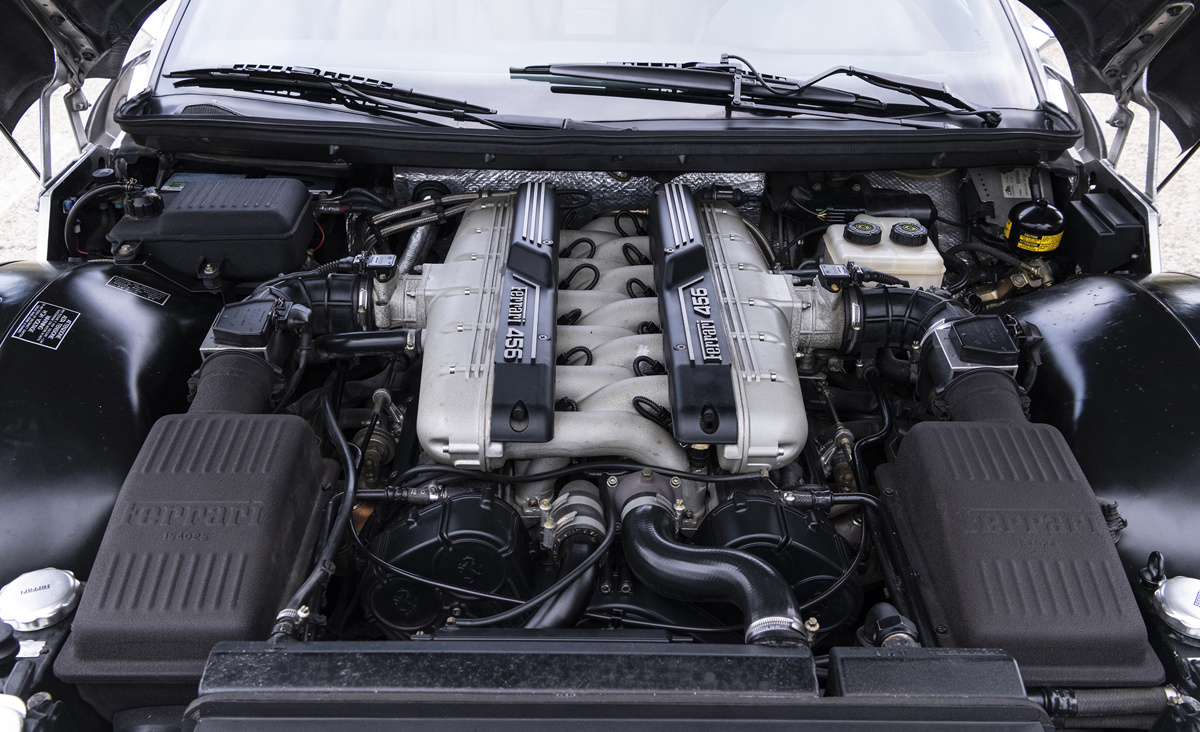 Engine of Sergio Pininfarina’s 1995 Ferrari 456 GT offered in RM Sotheby’s Monaco live auction 2022
